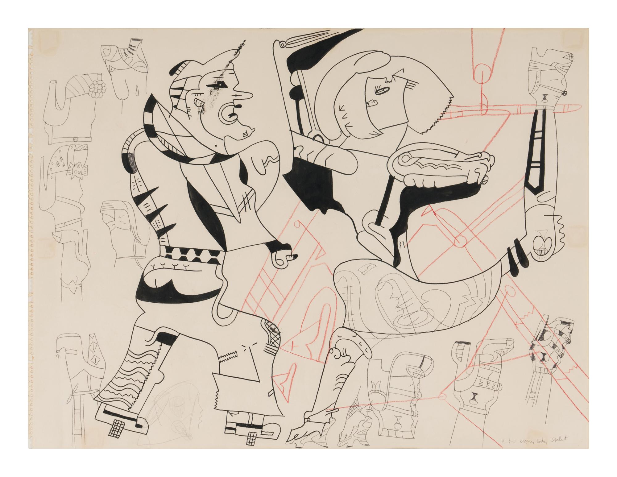 Before Every Body Split (Study for Hello Gypsie Toe Good Bye Sly ), c. 1977