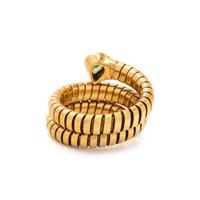 BVLGARI, YELLOW GOLD AND PERIDOT 'SERPENTI' RING