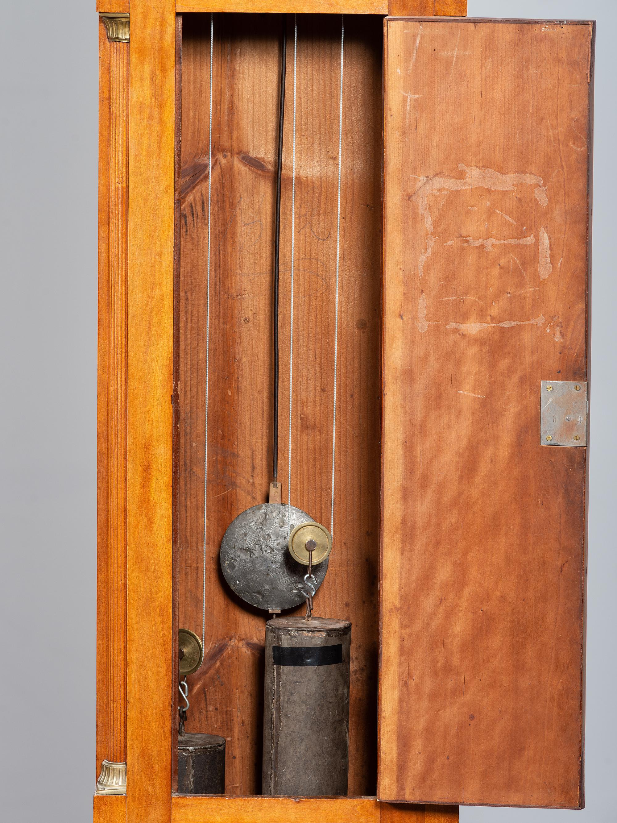 A Federal Cherrywood Tall Case Clock