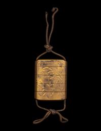 A Japanese Four-Case Gold Lacquer Inro