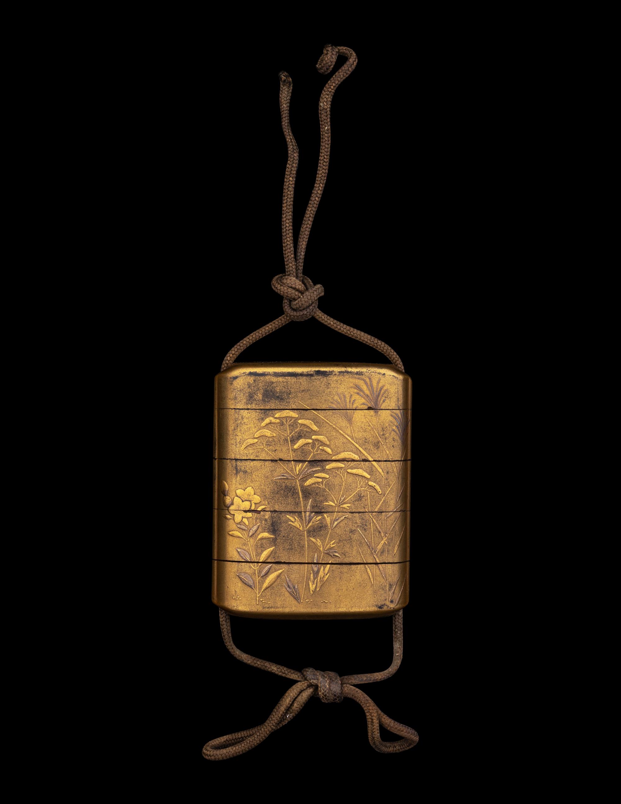 A Japanese Four-Case Gold Lacquer Inro