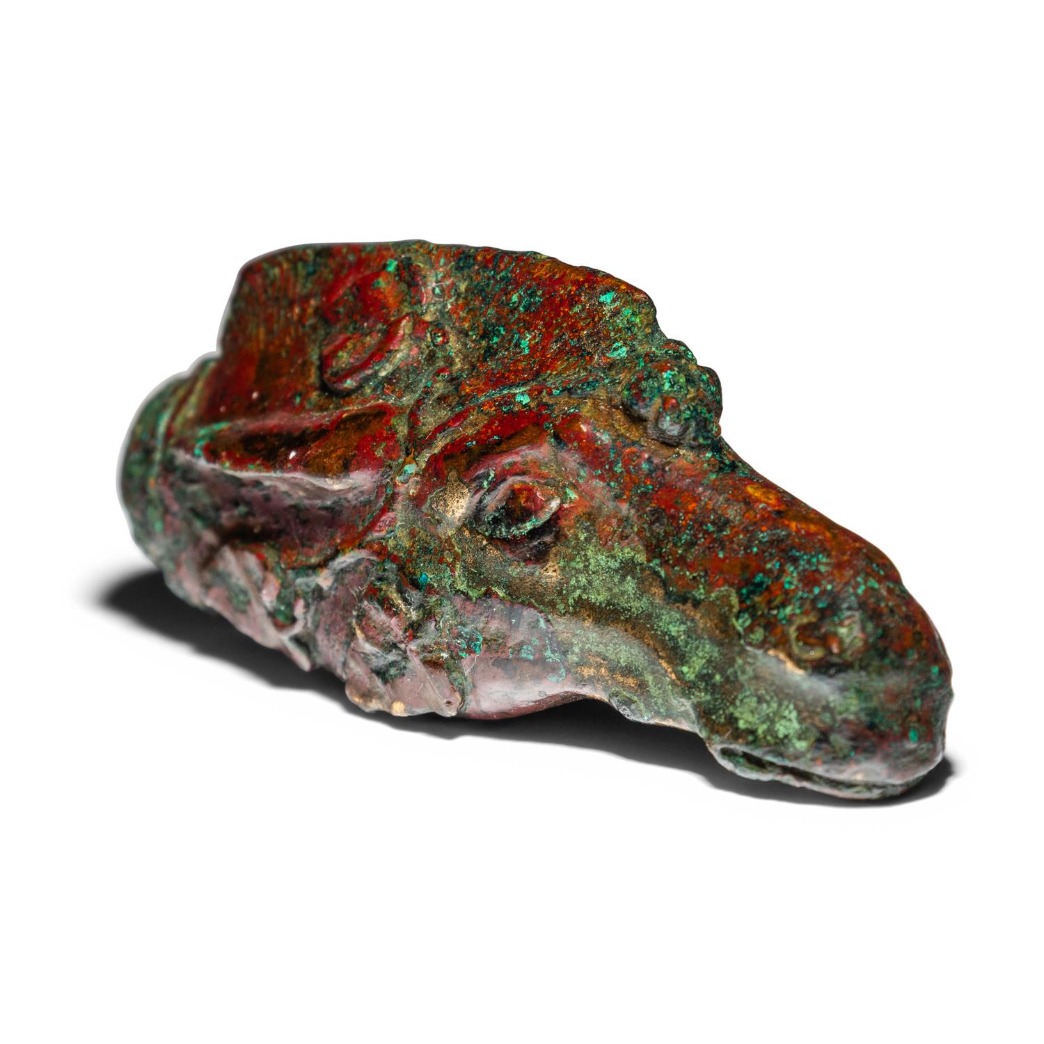 A Roman Bronze Mule Head Protome