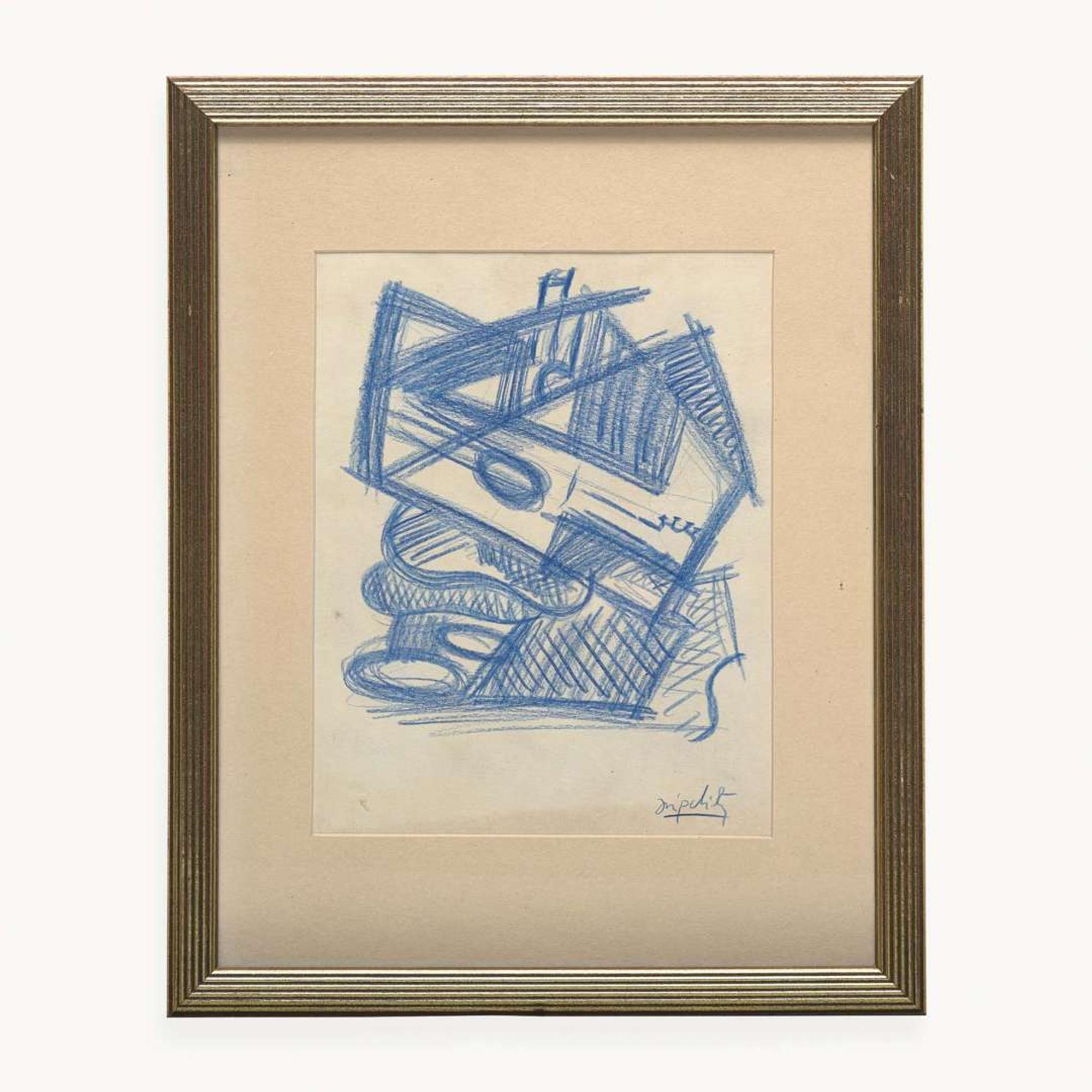 Jacques Lipchitz (American, 1891-1973) Composition Cubiste à la Guitare