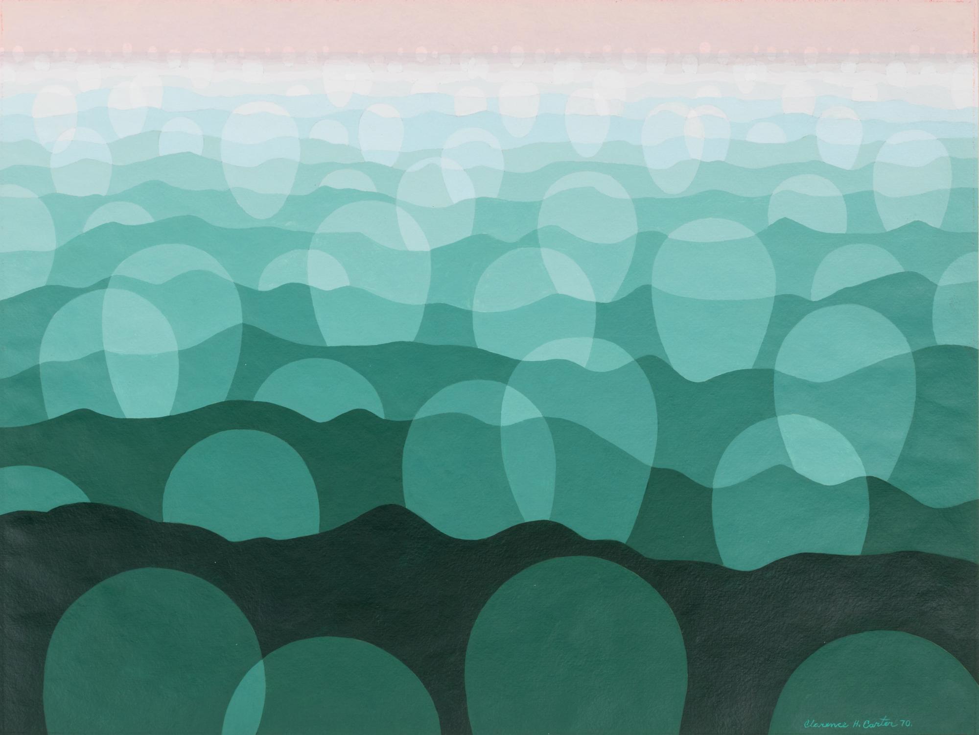 Clarence Holbrook Carter, (American, 1904-2000), Transection Waves, 1970