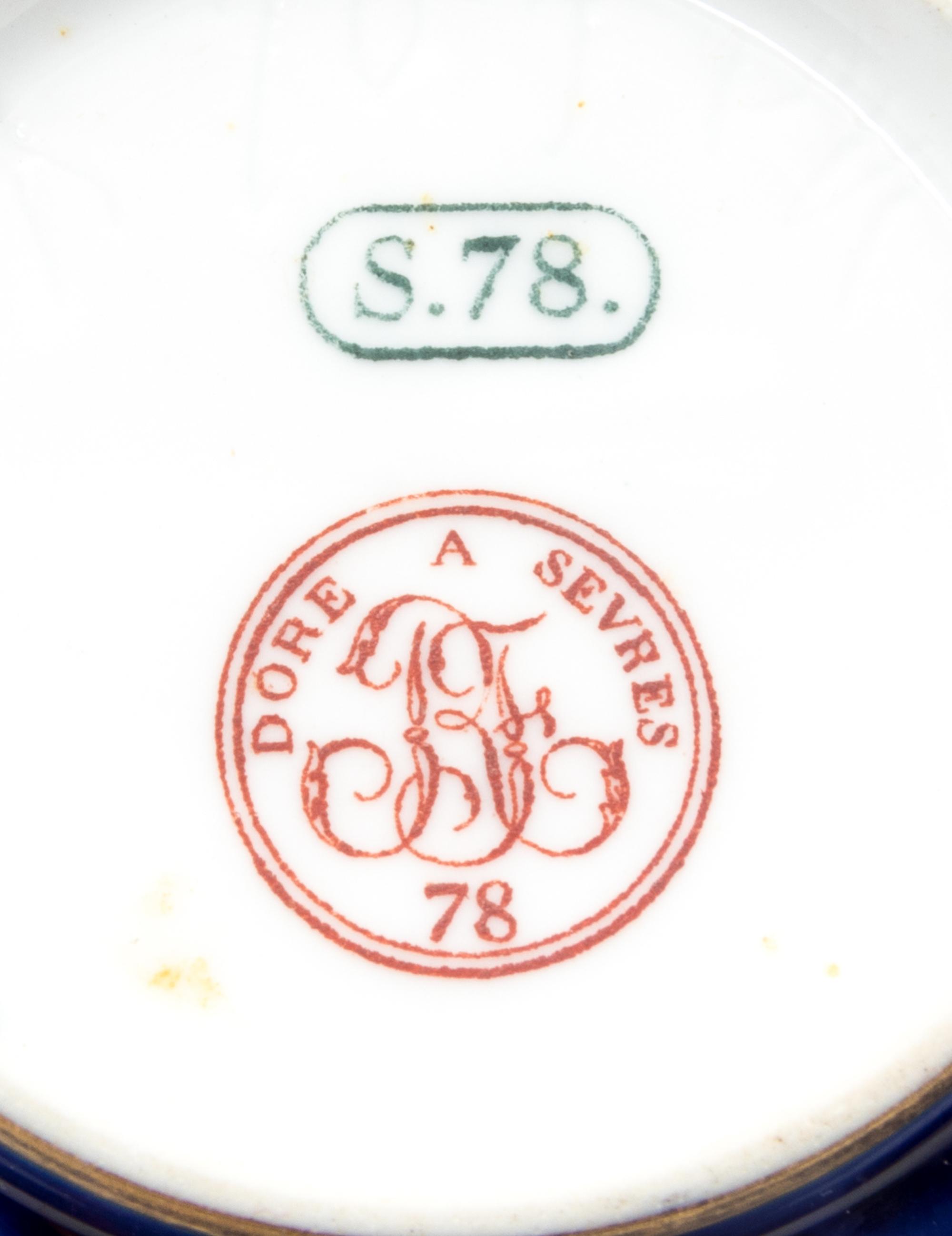 A Group of Sèvres Porcelain Teacups and Saucers
