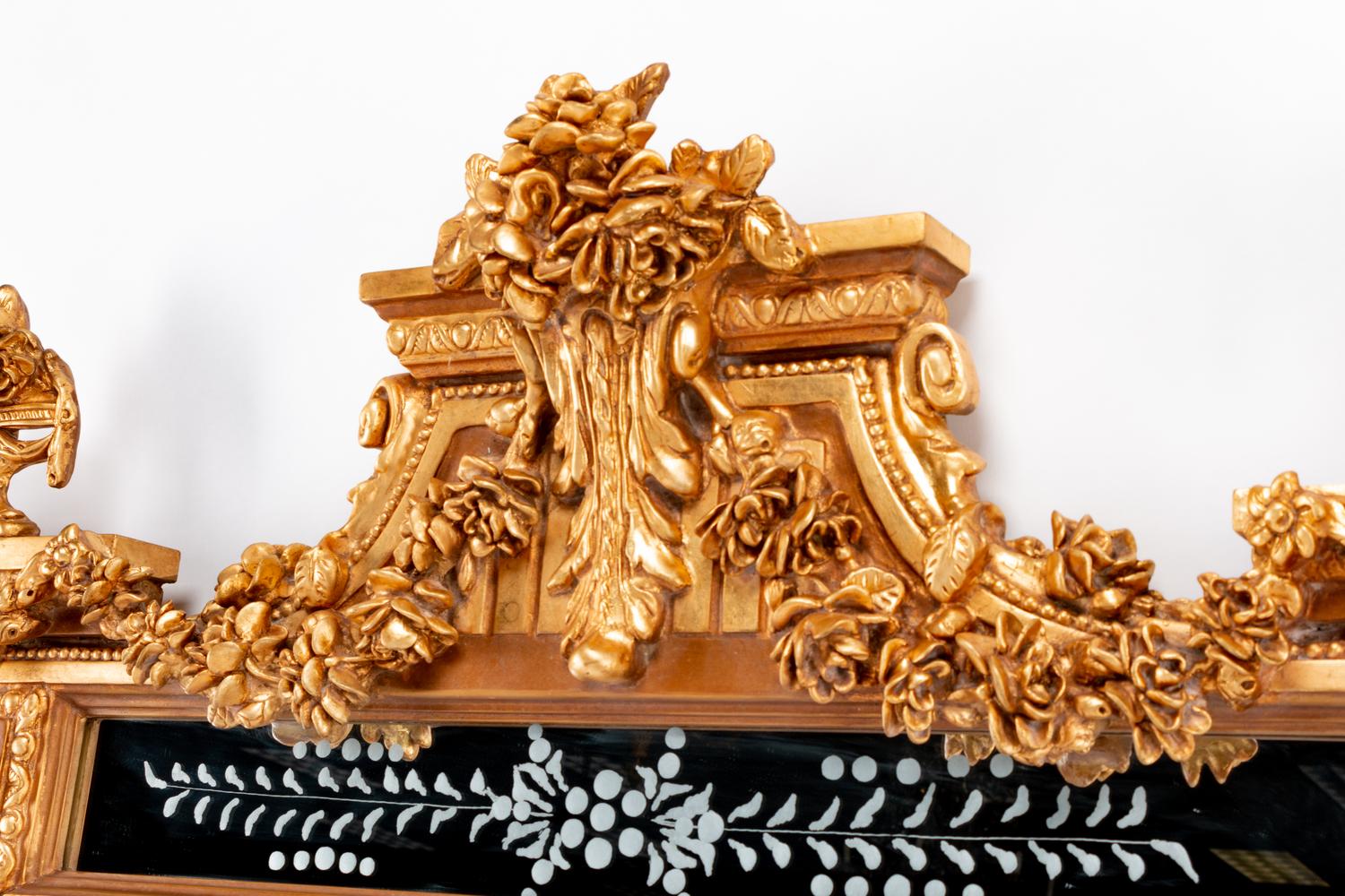 A Pair of Louis XVI Style Gilded Mirrors
