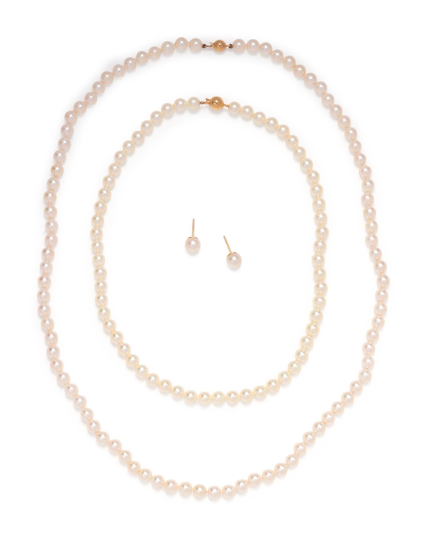 COLLECTION OF CULTURED PEARL JEWELRY