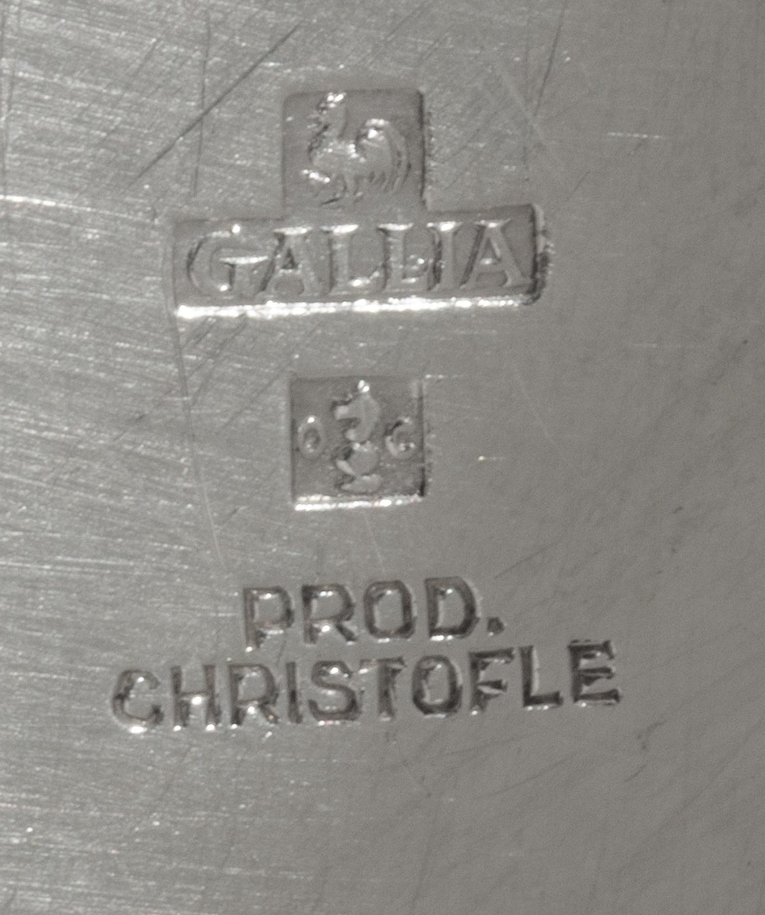 A Christofle Gallia Mars Silver-Plate Spherical Flower Vase