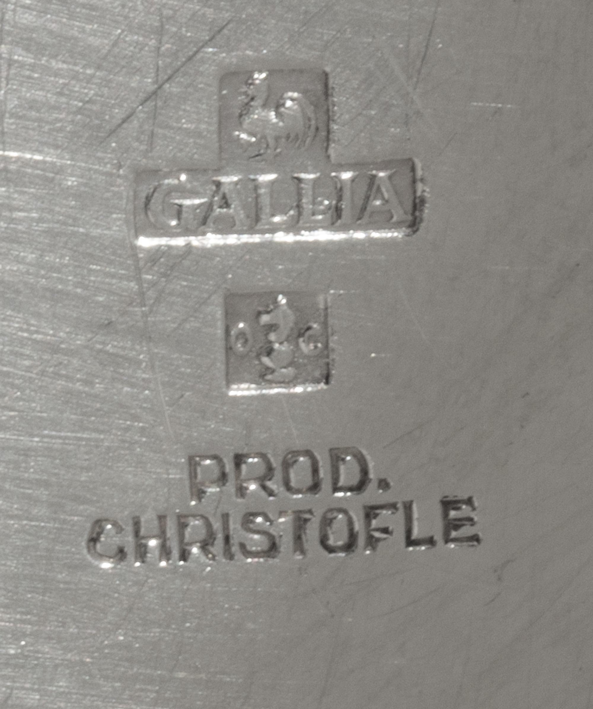 A Christofle Gallia Mars Silver-Plate Spherical Flower Vase