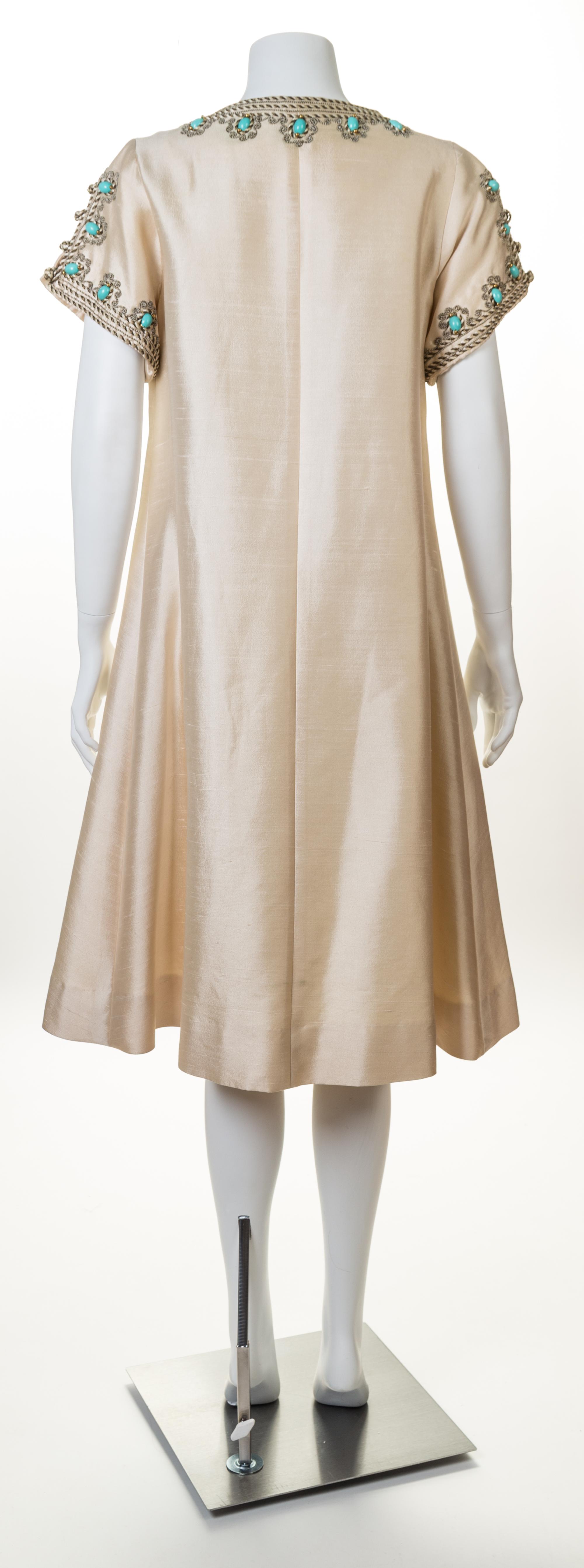 A Razook's 1970s Cream Silk Caftan, No size.