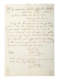 [CIVIL WAR - US NAVY]. LEE, Samuel Phillips (1812-1897). A group of 7 documents related to Rear Admiral Samuel P. Lee, incl. Vicksburg content and preparations for the Battle of Nashville.