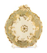 An English Porcelain Dessert Service Plate