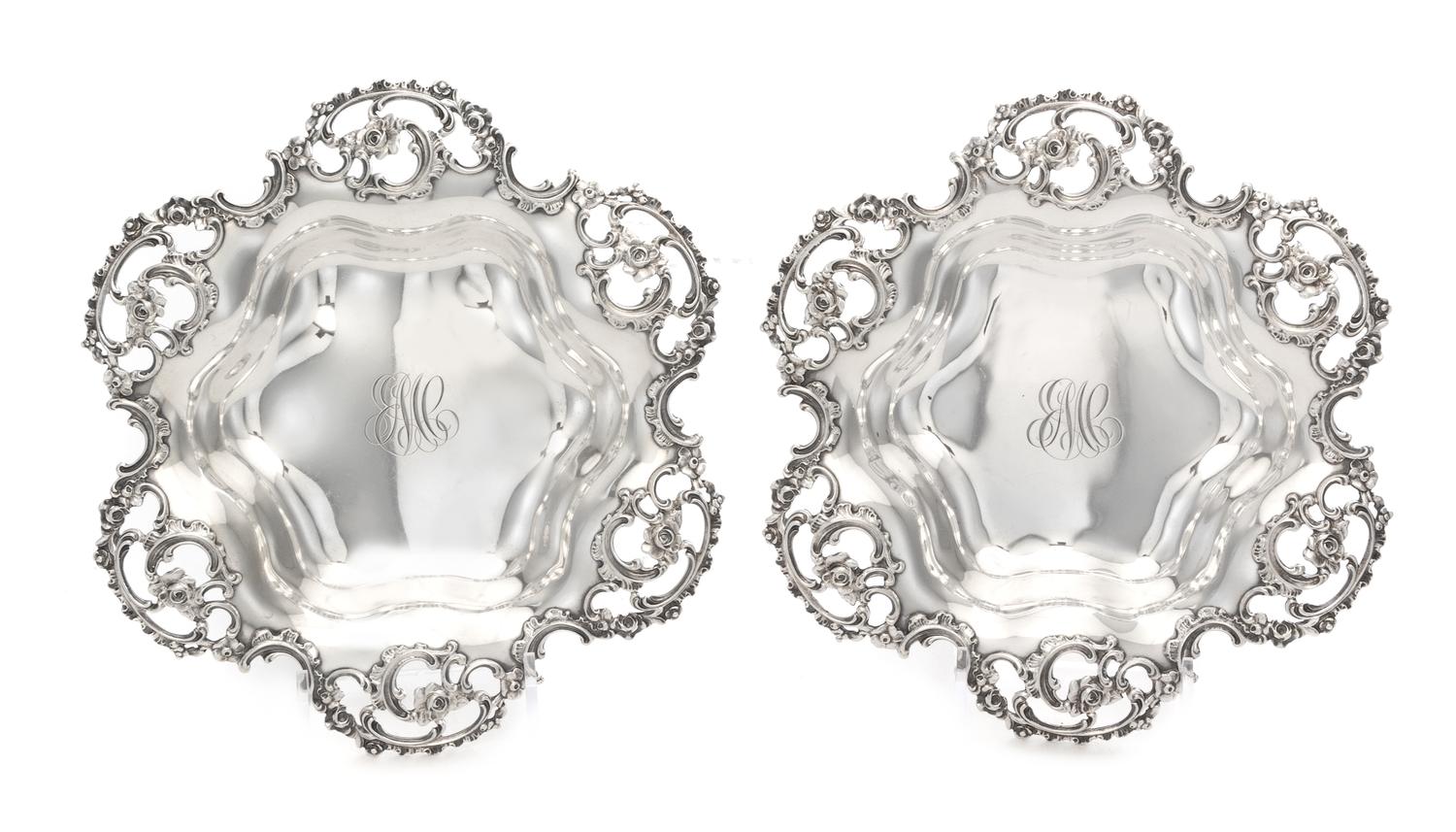 A Pair of American Silver Dishes