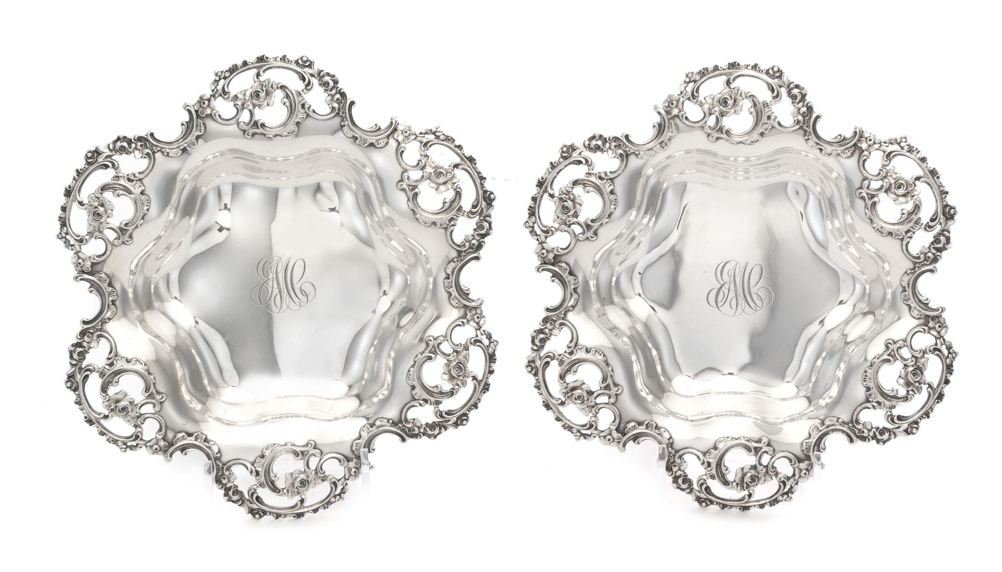 A Pair of American Silver Dishes