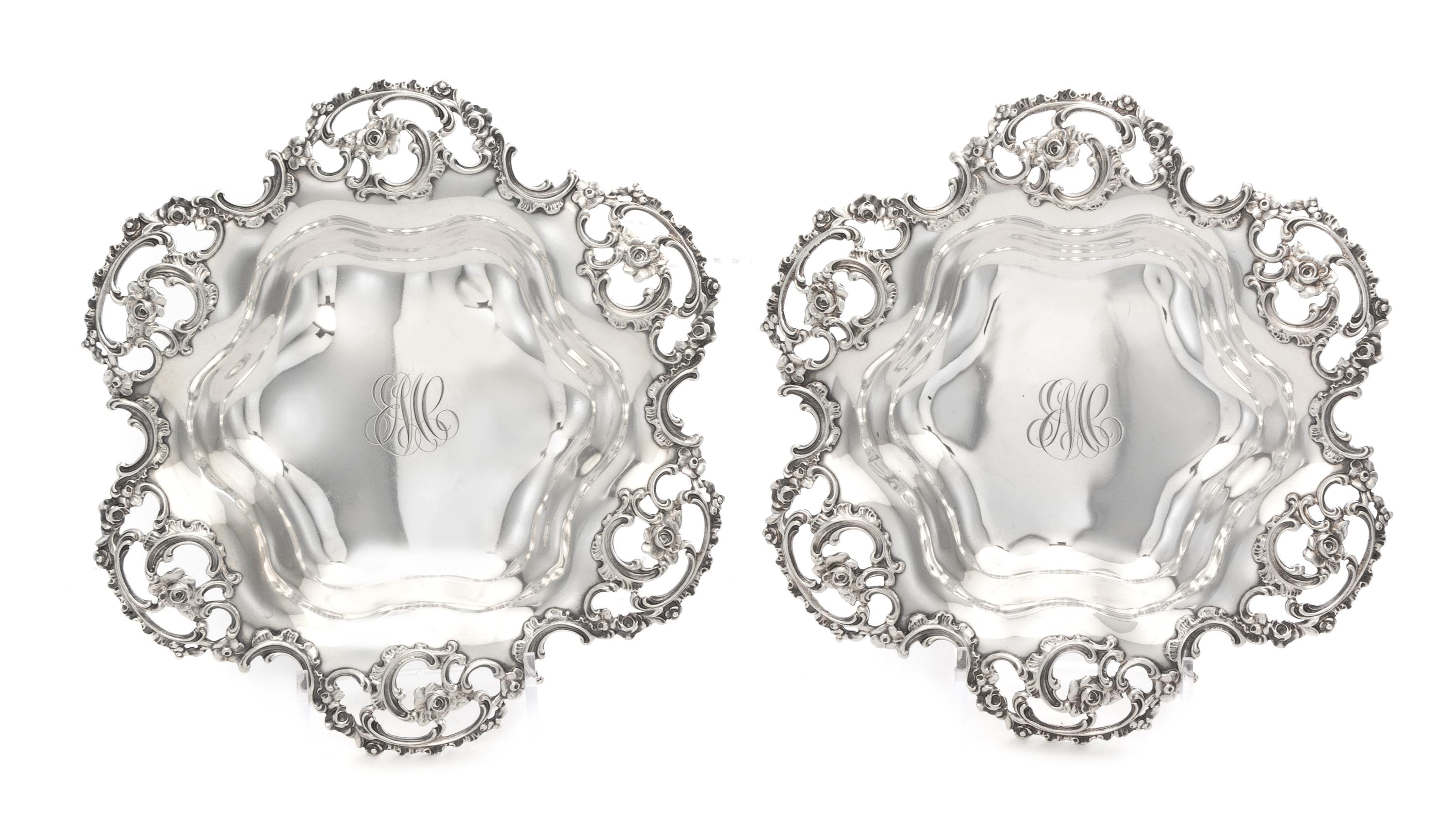 A Pair of American Silver Dishes