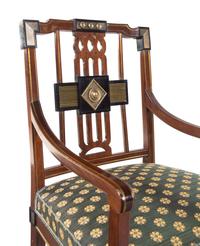 A Set of Twelve Russian Empire Bronze Mounted and Parcel Ebonized Mahogany Dining Chairs