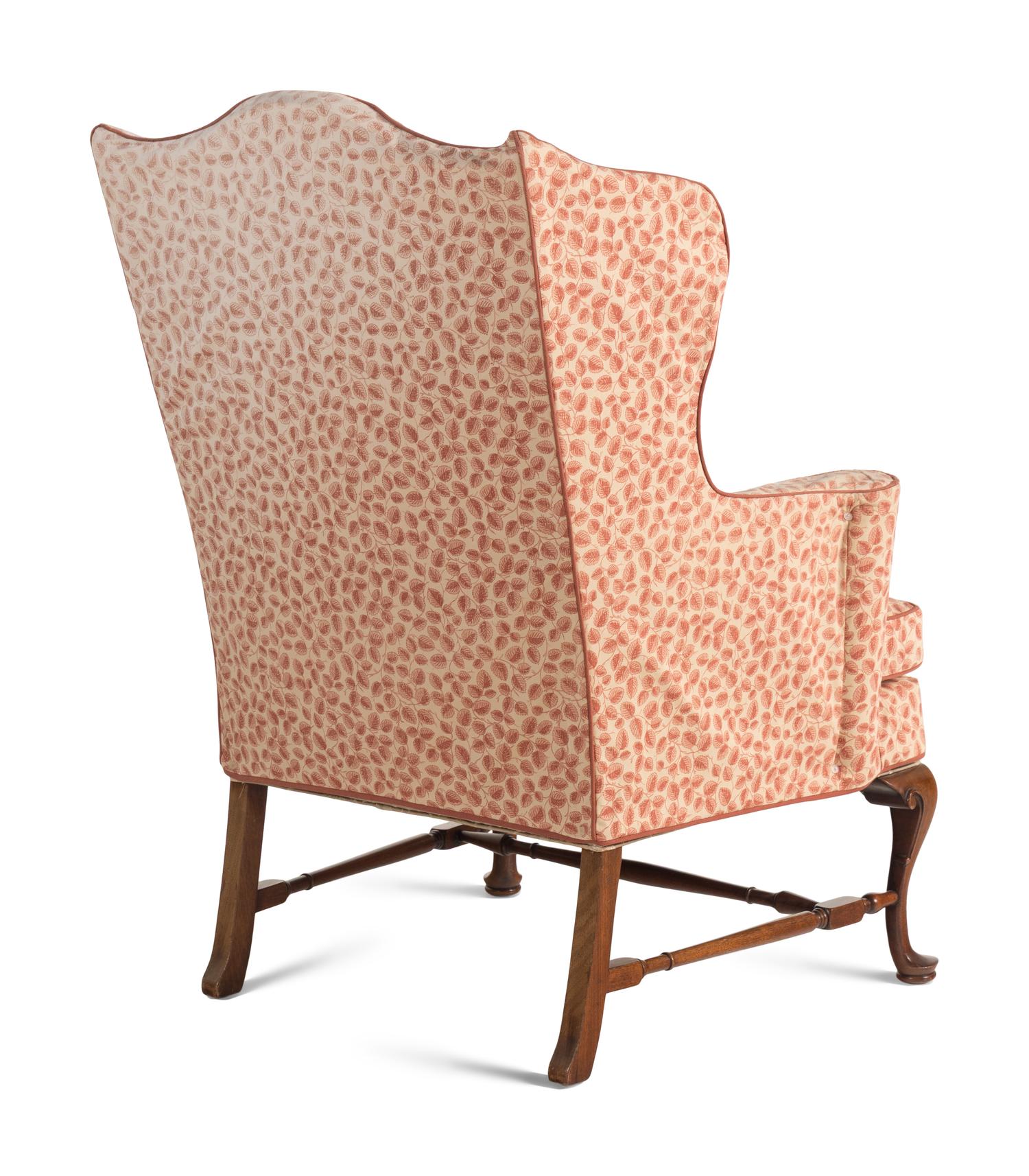 A Queen Anne Style Wingback Armchair