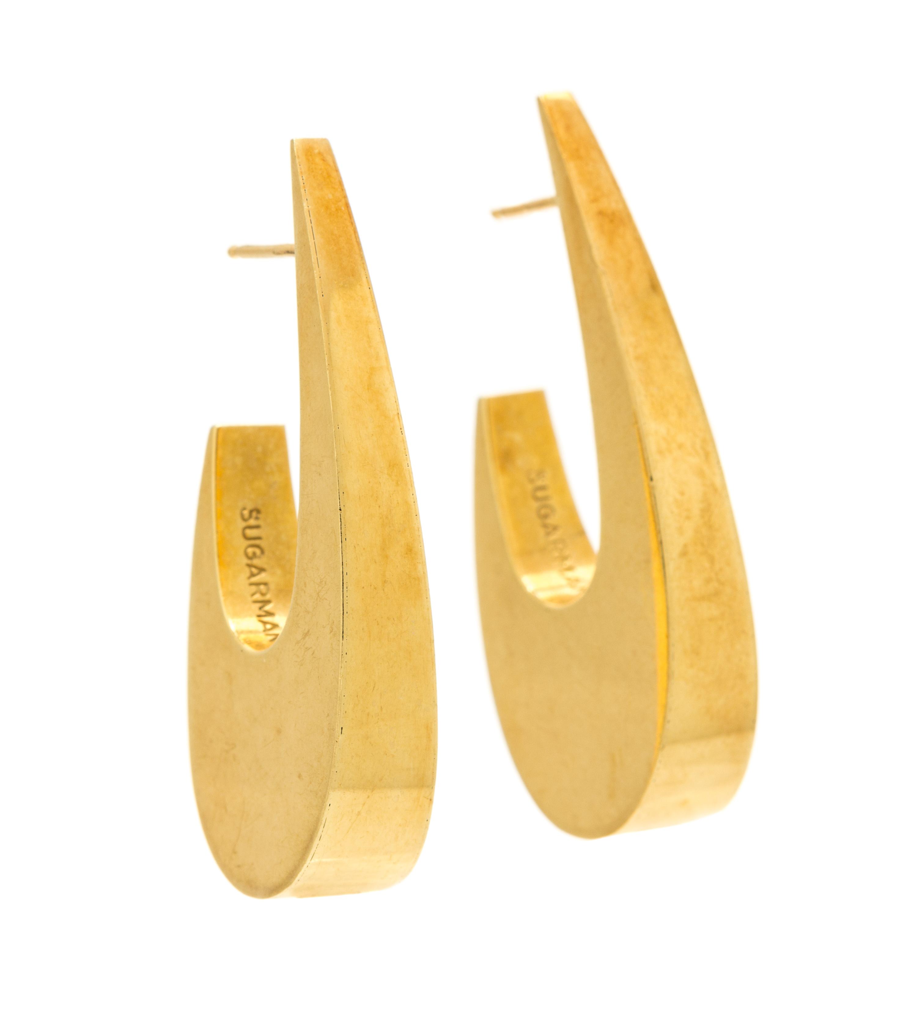A Pair of 18 Karat Yellow Gold Earrings, Michael Sugarman, 7.60 dwts.