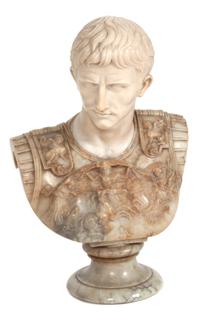 An Italian Marble Bust Height 22 inches.