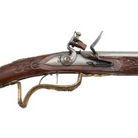 Contemporary Smoothbore Flintlock Jaeger Rifle