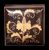 Six Japanese Covered Boxes and A Chinese Export Silver Hinged Box