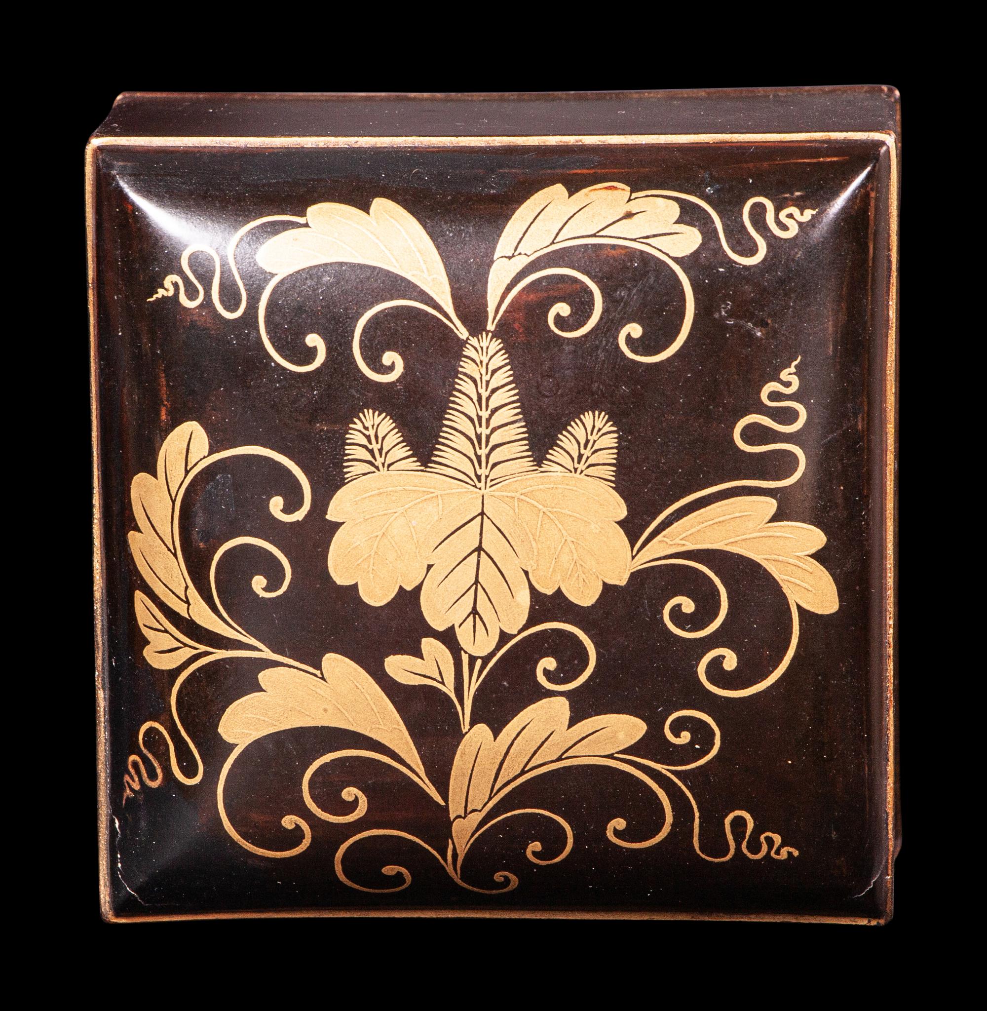 Six Japanese Covered Boxes and A Chinese Export Silver Hinged Box