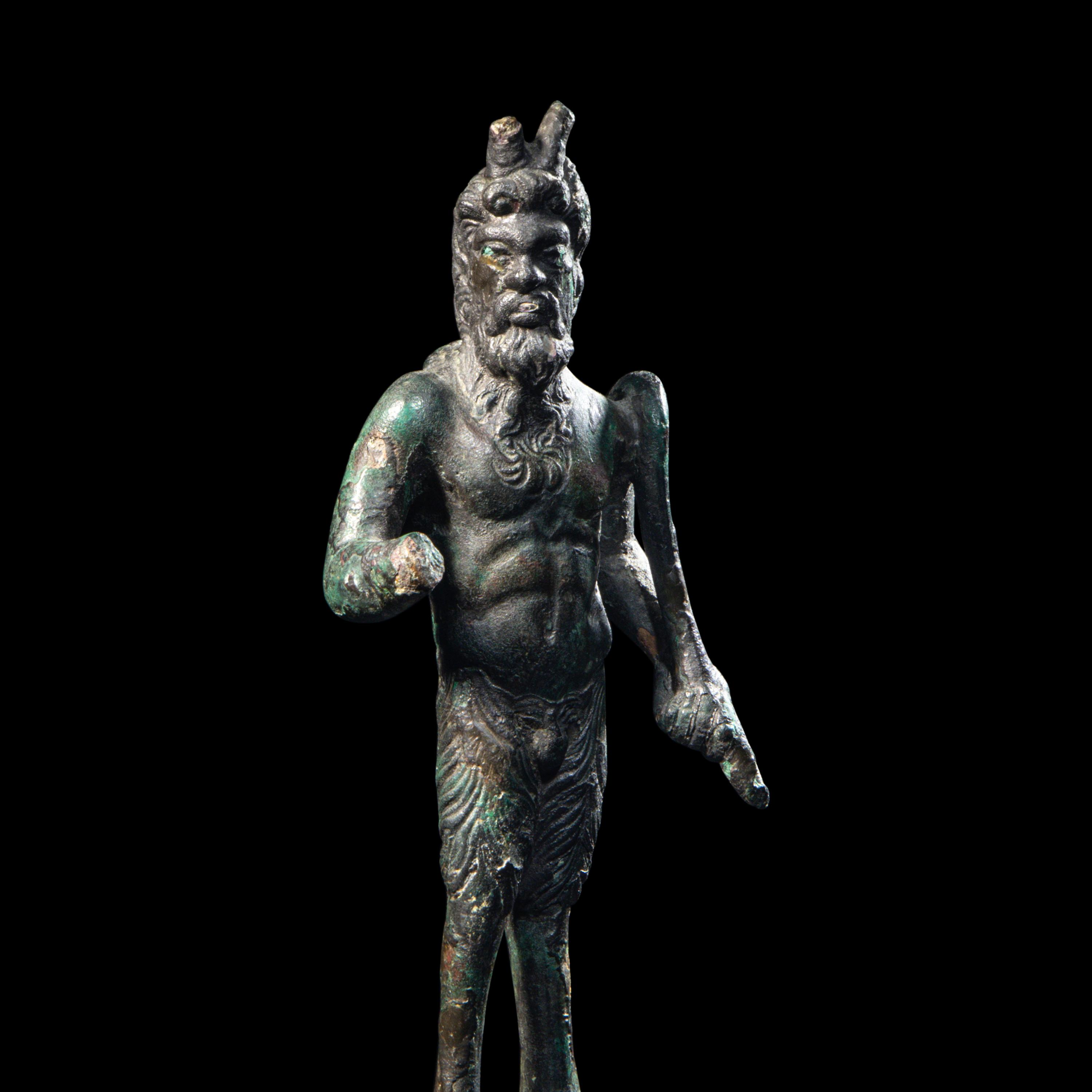 A Roman Bronze Satyr