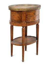 A Doris Dessauer Designed Louis XVI Style Marble-Top Gueridon