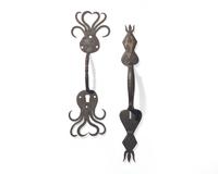 Two Wrought Iron Door Pulls, Pennsylvania, 18th / Early 19th Century