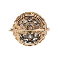 ANTIQUE, CULTURED PEARL AND DIAMOND BROOCH