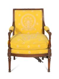 A Directoire Style Walnut Fauteuil