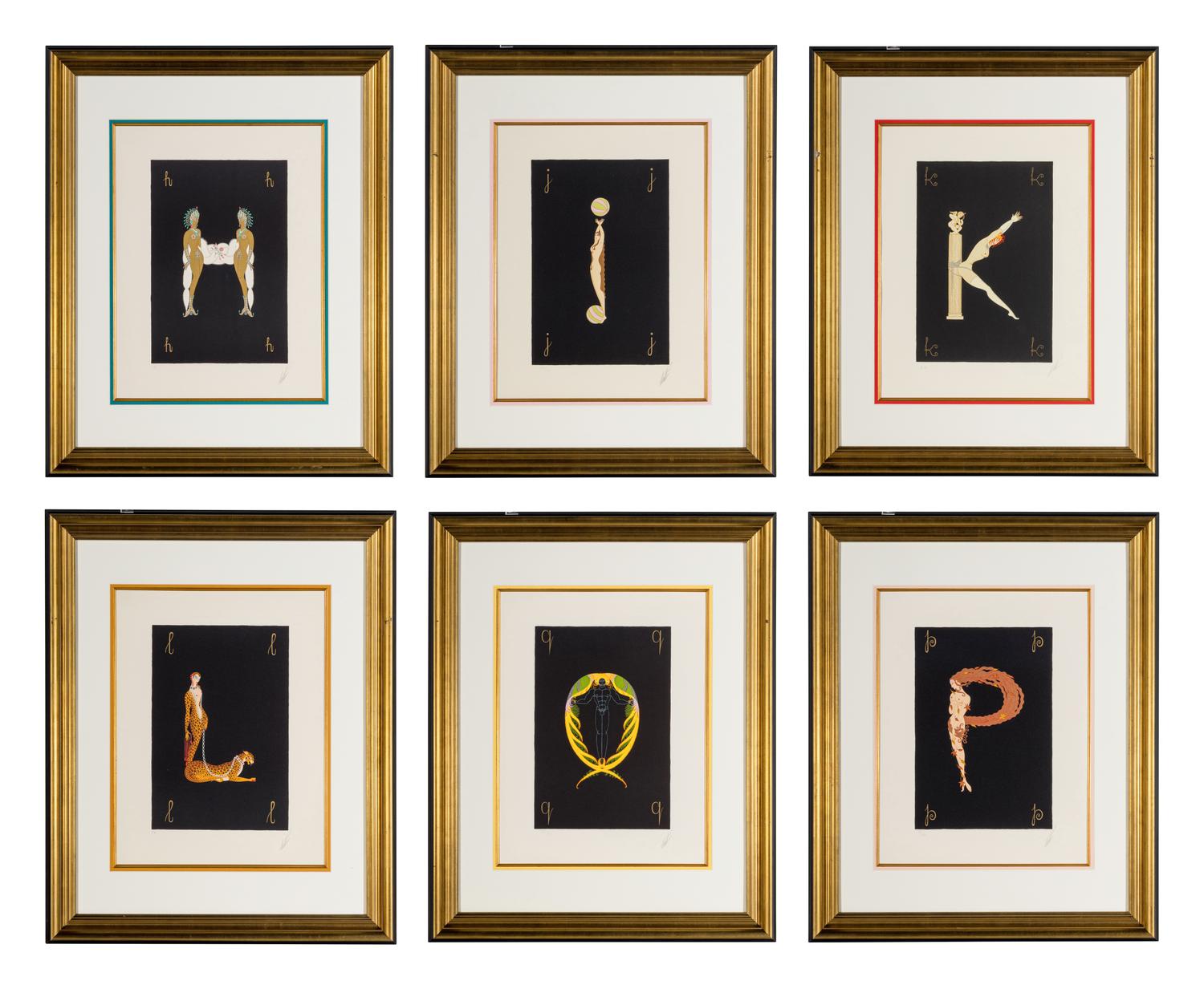 Six Alphabet Lithographs