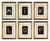 Six Alphabet Lithographs