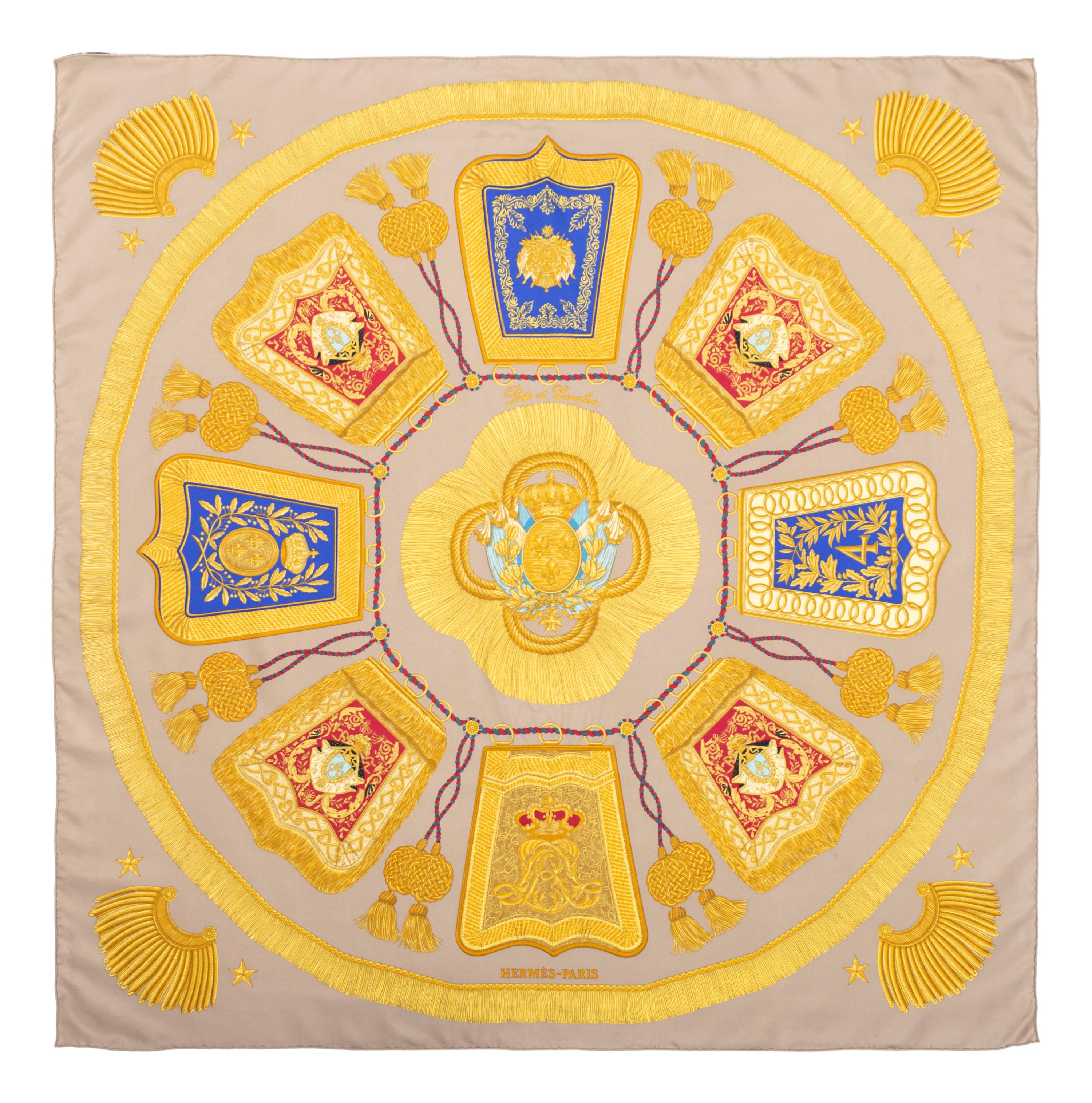 Three Designer Scarves: One Hermès, One Gucci, and One Valentino