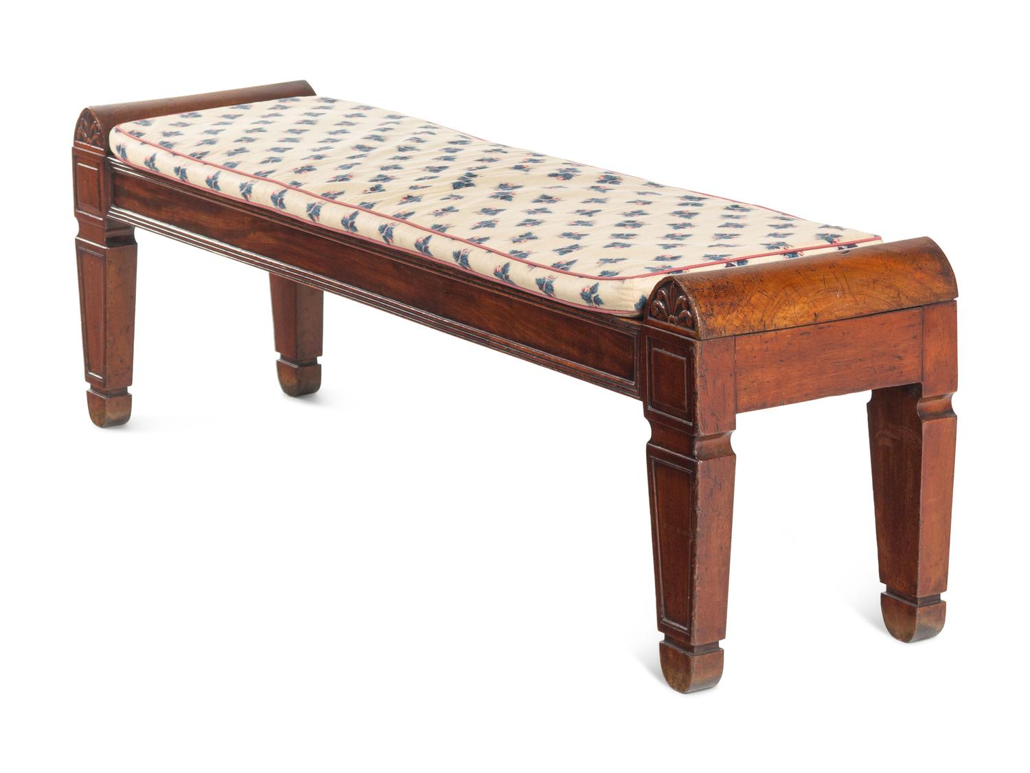 A George IV Mahogany Hall Bench