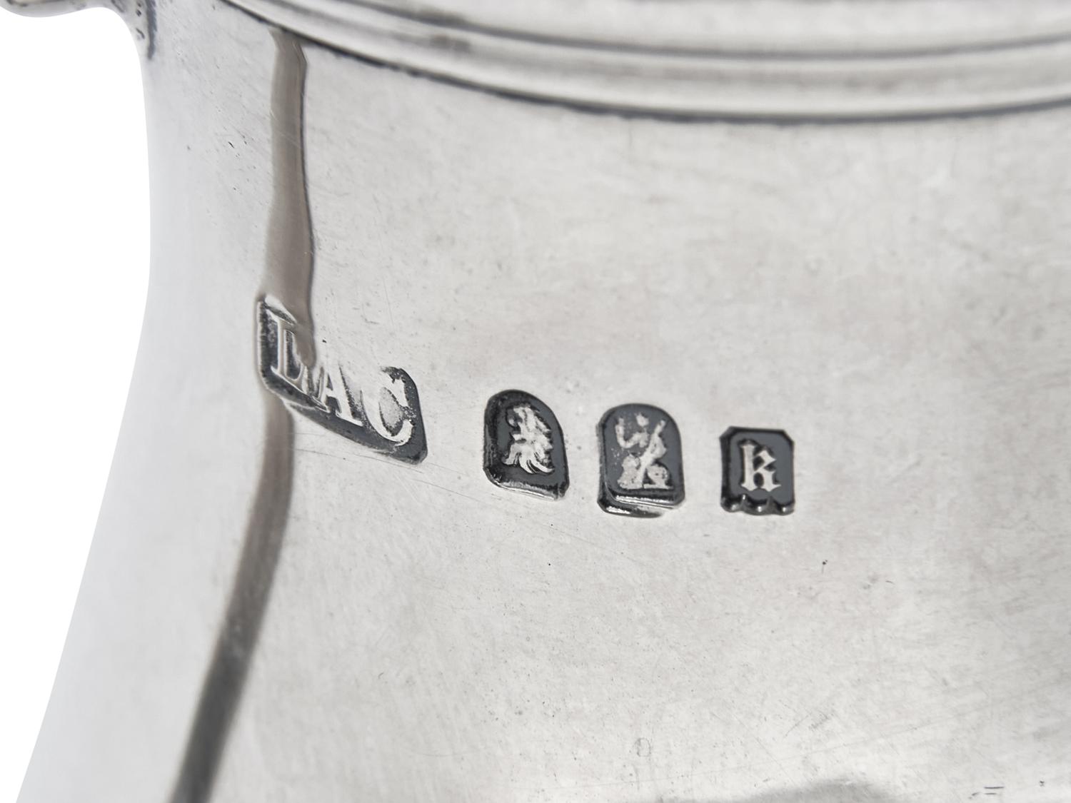 An Assembled English Silver Three-Piece Coffee Service