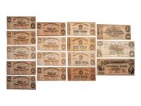 [CONFEDERATE - CURRENCY]. A large group of southern states currency, including: