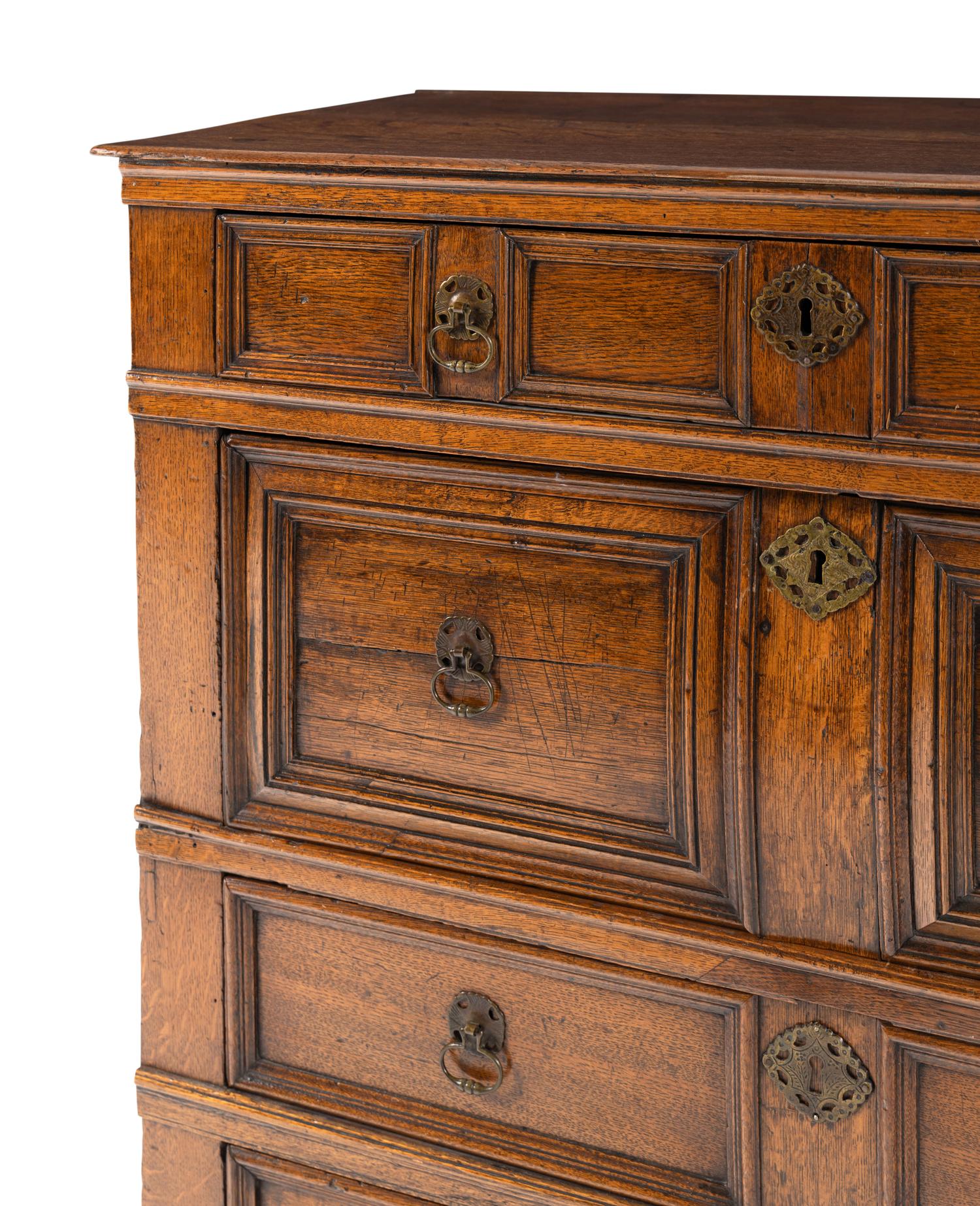 A Charles II Oak Chest of Drawers