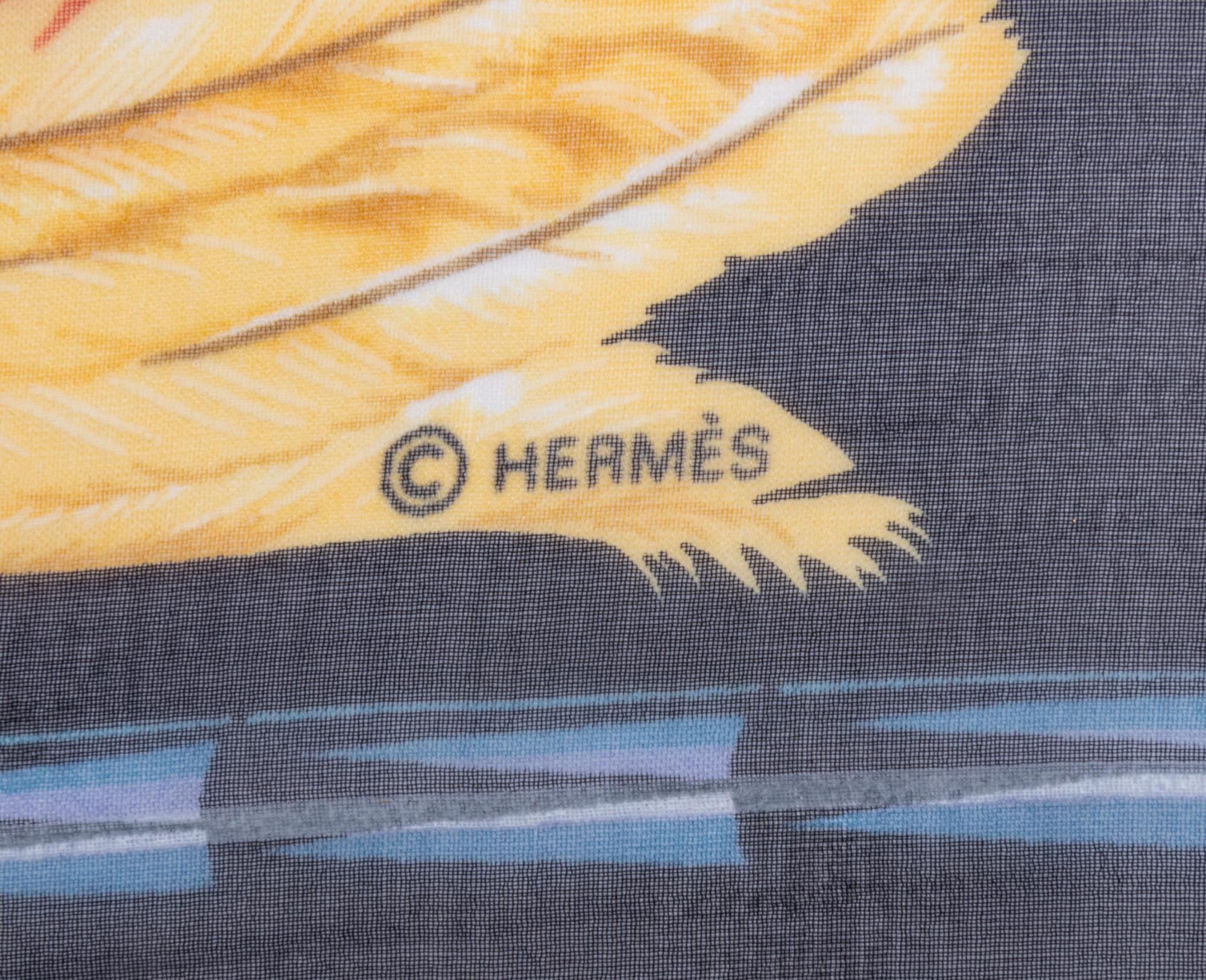 Three Hermès 90cm Silk Chiffon Scarves