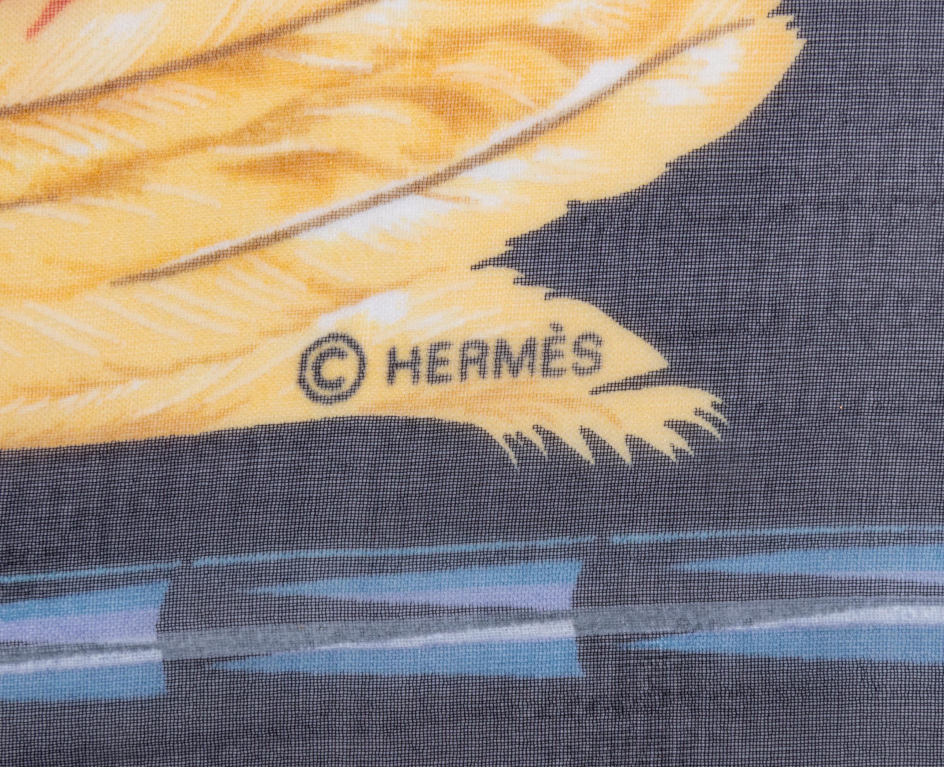 Three Hermès 90cm Silk Chiffon Scarves