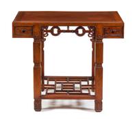 A Huanghuali Altar Table Height 28 x widht 32 1/2 x depth 16 1/2 inches. — 20TH CENTURY