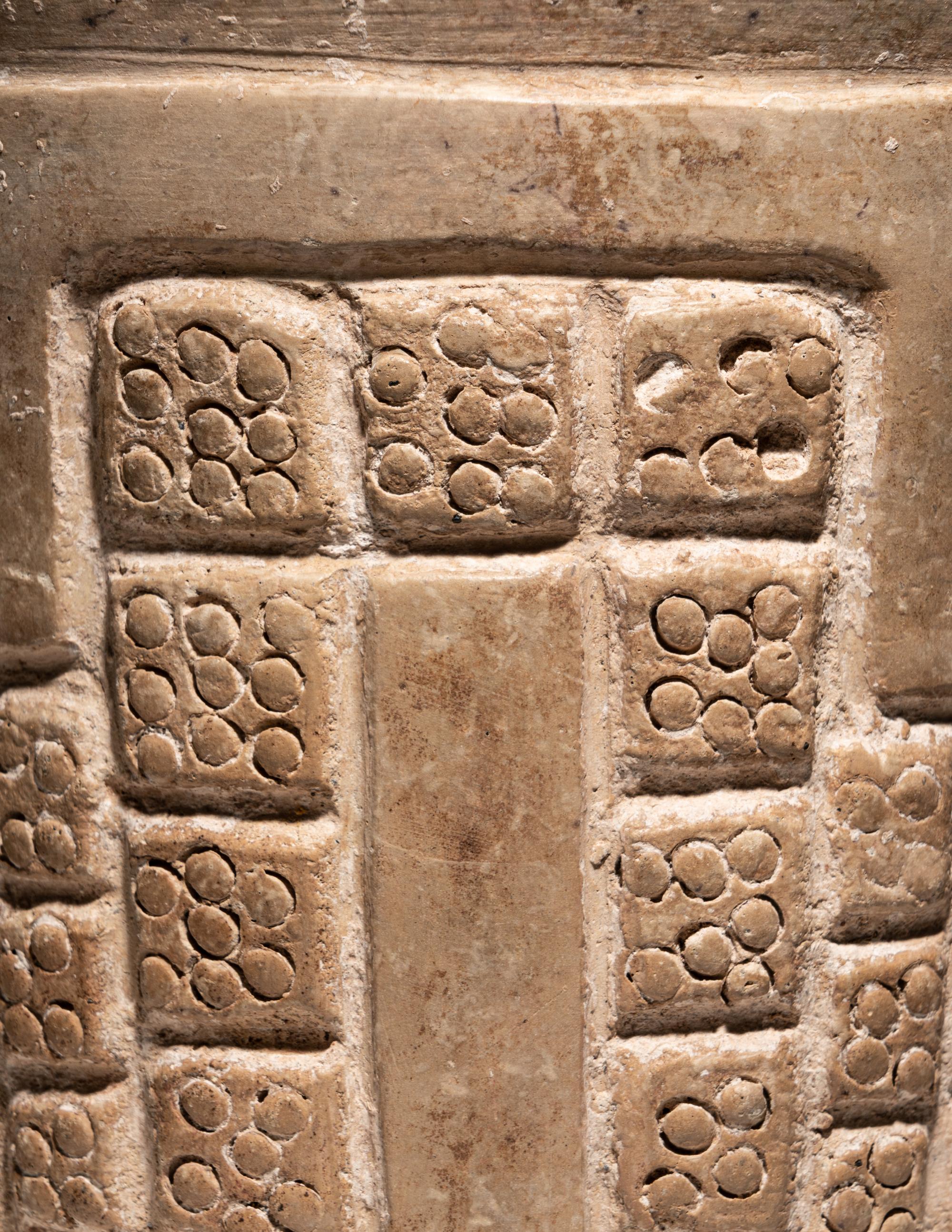 A Maya Creamware Incised Vase