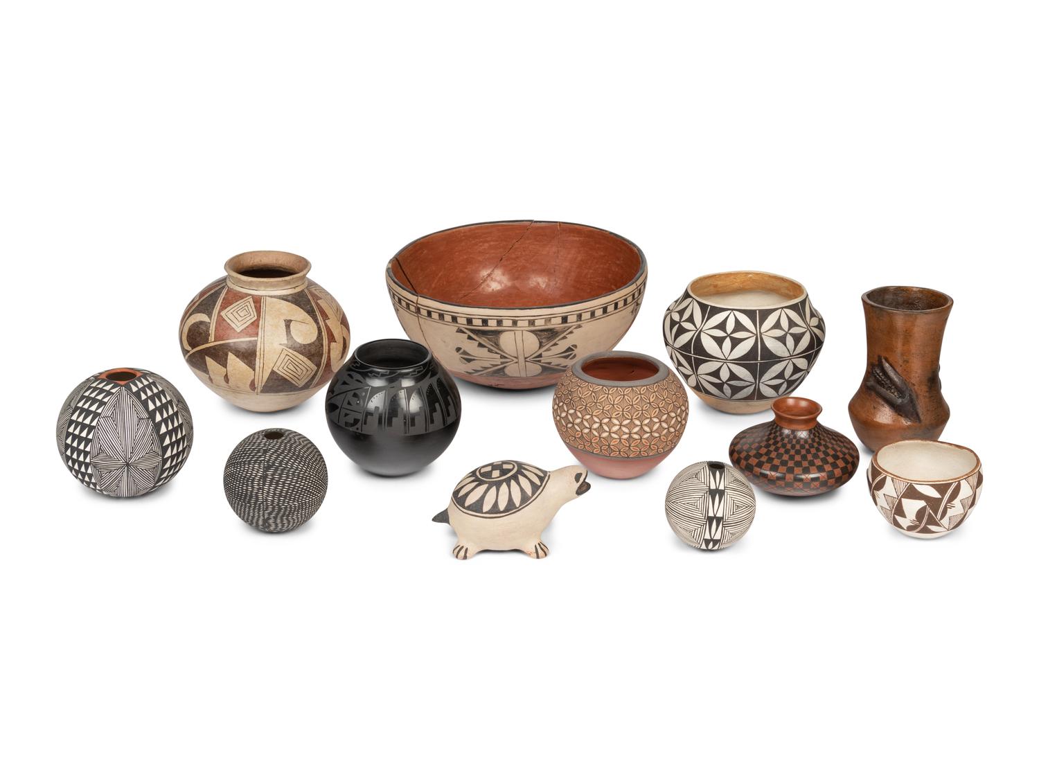 Twelve Pueblo, Navajo, and Mata Ortiz Pottery Articles