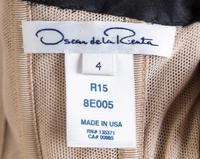 An Oscar de la Renta Black Floral Embroidered Gown, Size 4.