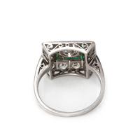 DIAMOND AND EMERALD RING