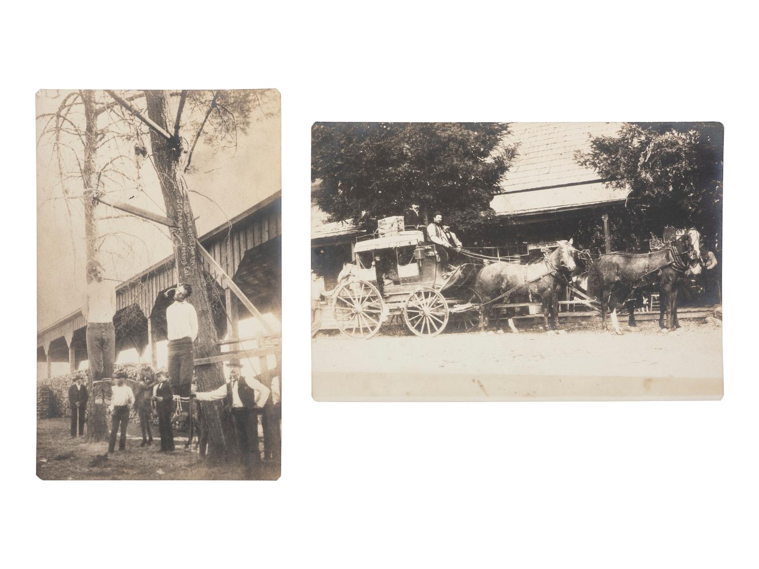 [CRIME & PUNISHMENT]. A group of press photographs and snapshots of gangsters and murderers, including hangings.