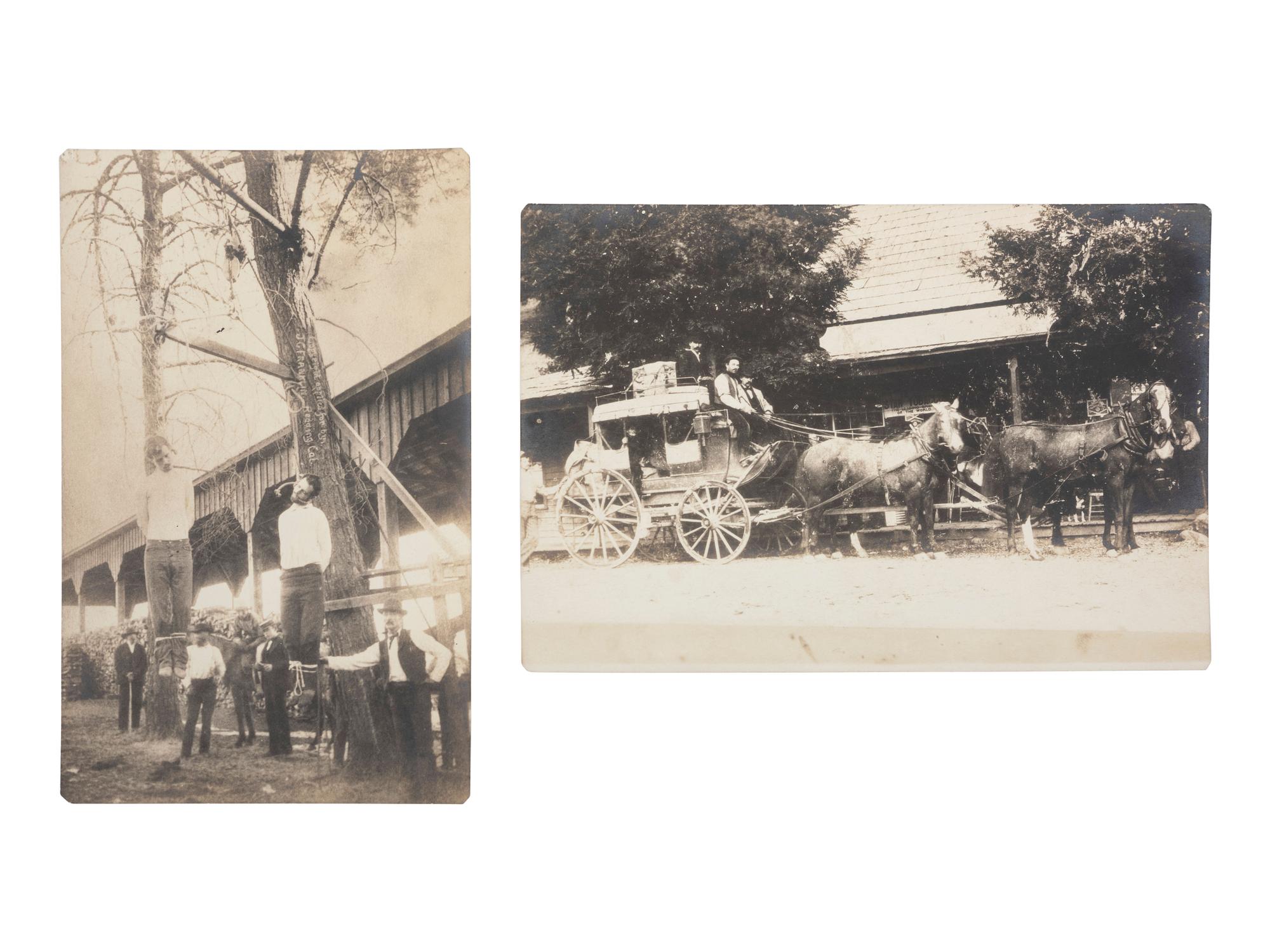 [CRIME & PUNISHMENT]. A group of press photographs and snapshots of gangsters and murderers, including hangings.