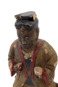 A Chinese Carved Polychrome Decorated Figure
