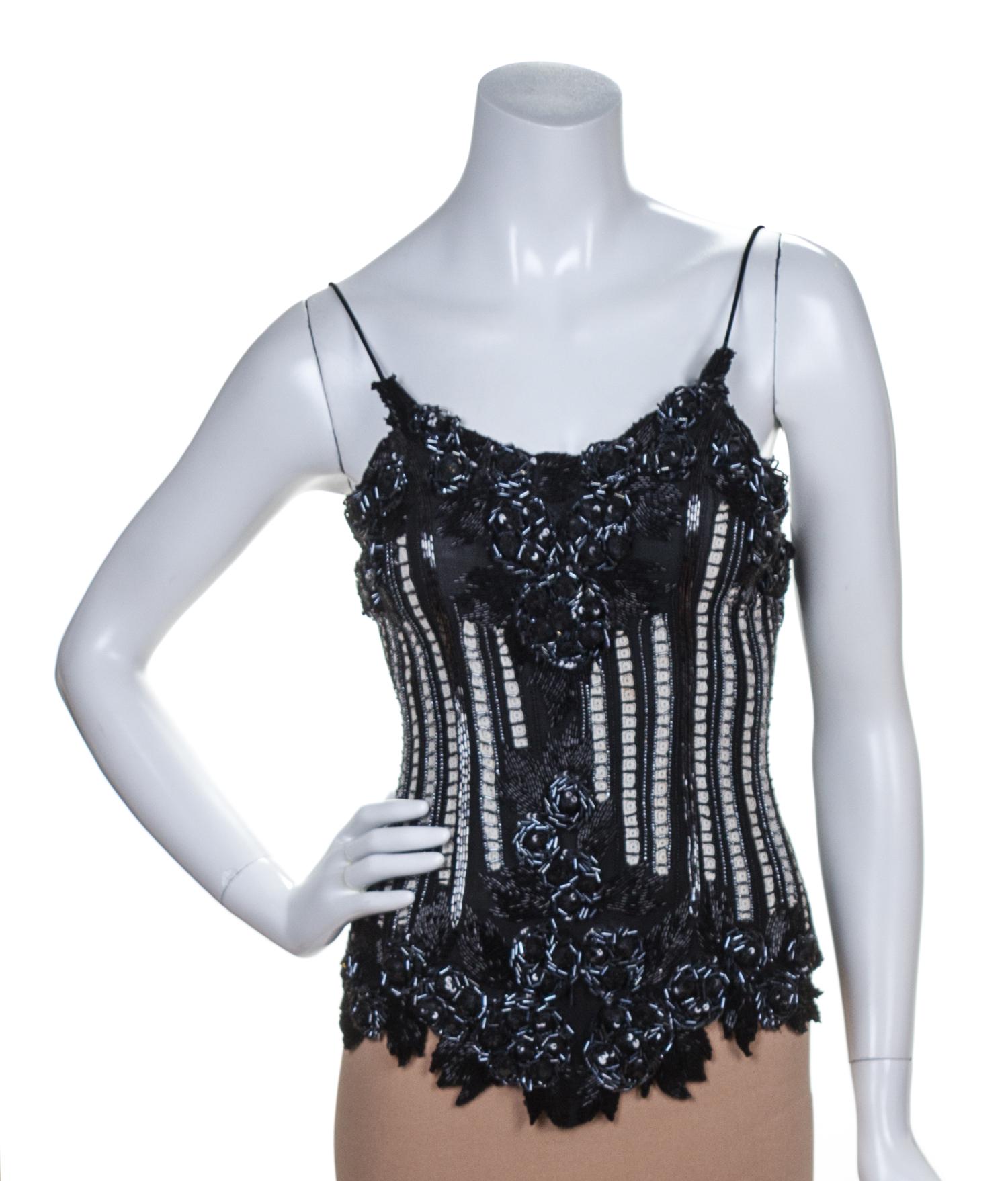 A Pair of Embellished Tops, Size S.