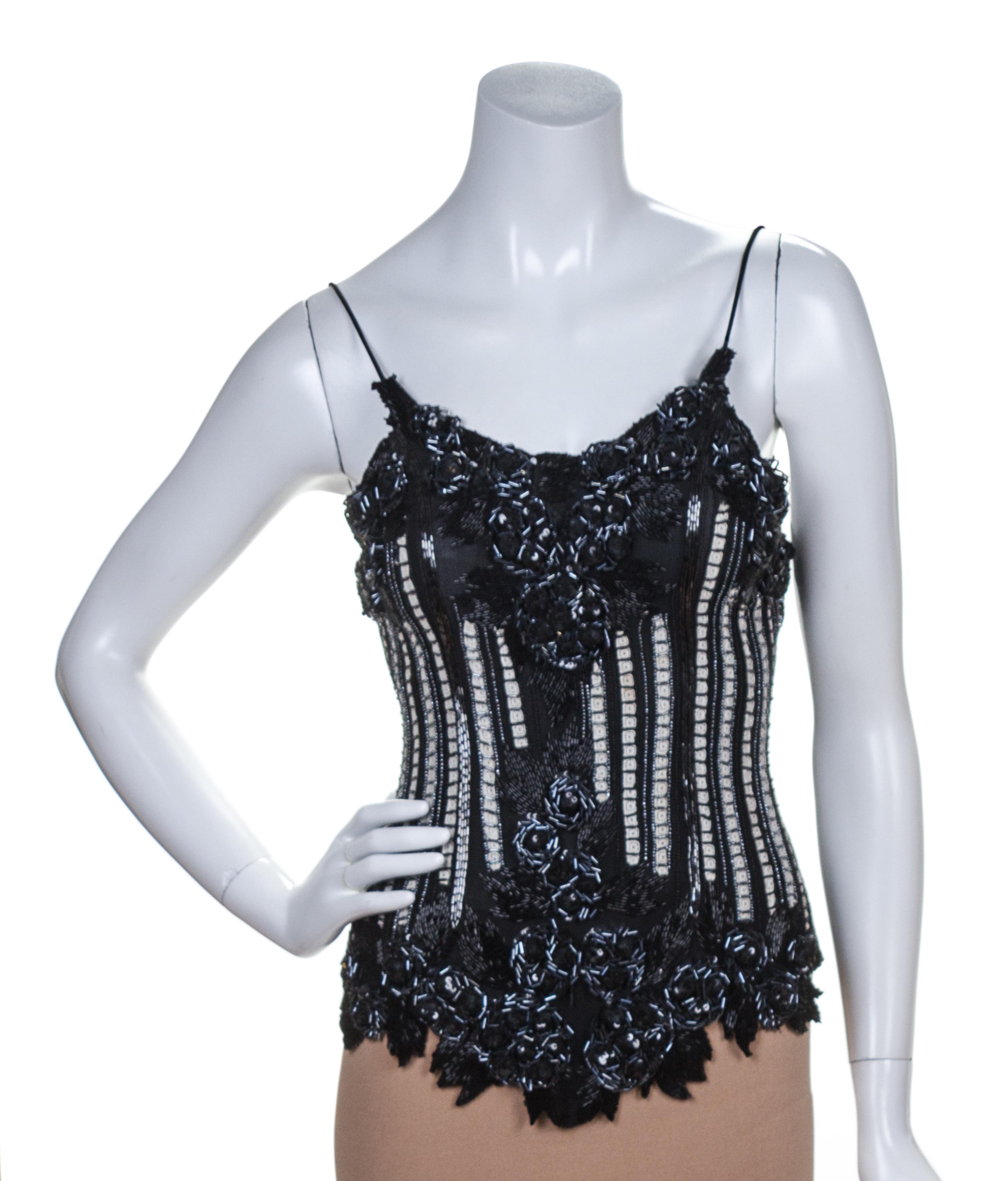 A Pair of Embellished Tops, Size S.